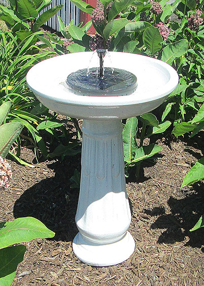 WhiteCeramicBirdbath