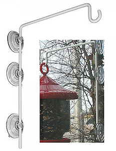 White Sucton Cup Window Arm