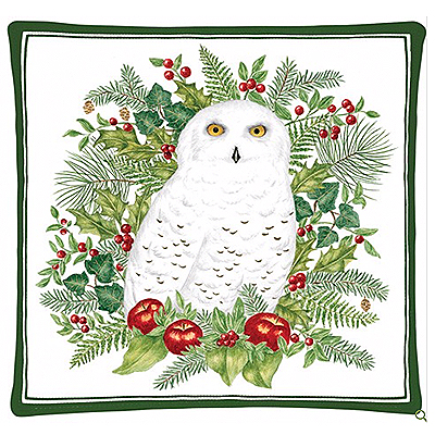 Snowy Owl Christmas Hot Pad