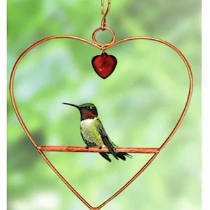 Copper Hummingbird Tweet Heart Swing