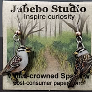 White-crowned Sparrow Earrings