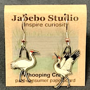 Whooping Crane Earrings