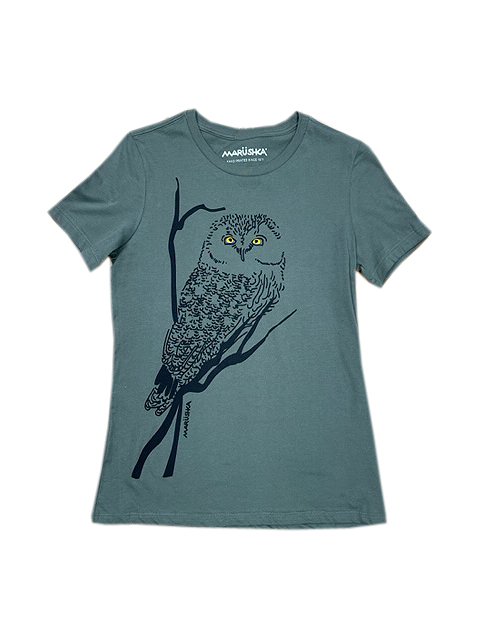Green Marushka Owl Shirt | Bird Watcher's General Store
