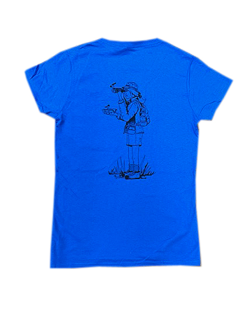 BWGS Lady Logo Blue Tee Shirt - Image 2