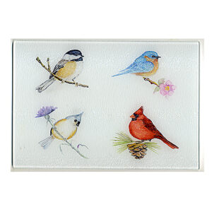 Glass Cutting Board - Songbirds