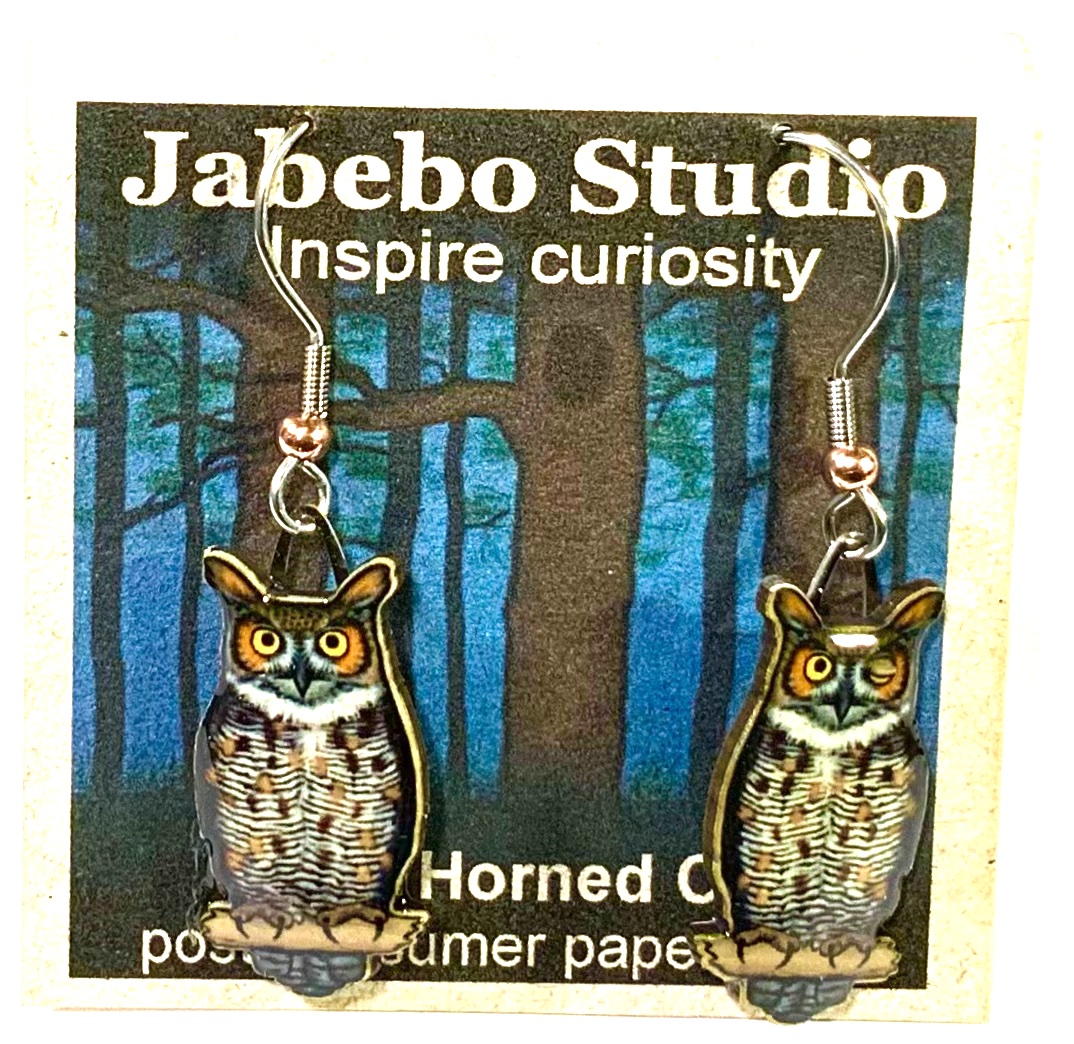 Great Horned Owl Earrings
