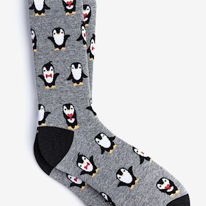 Gray Penguin Socks