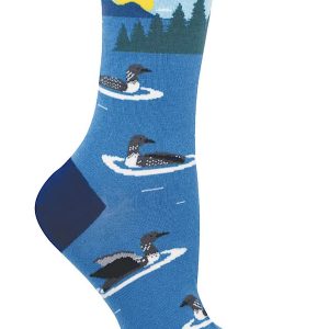 Loons On Blue Socks