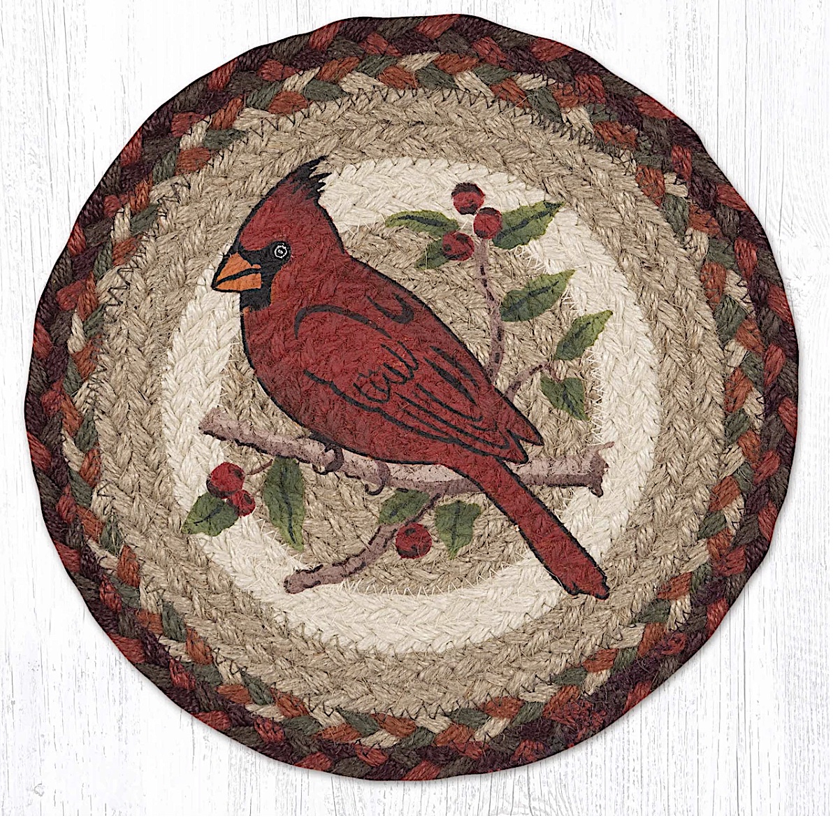 Cardinal Braided Trivet